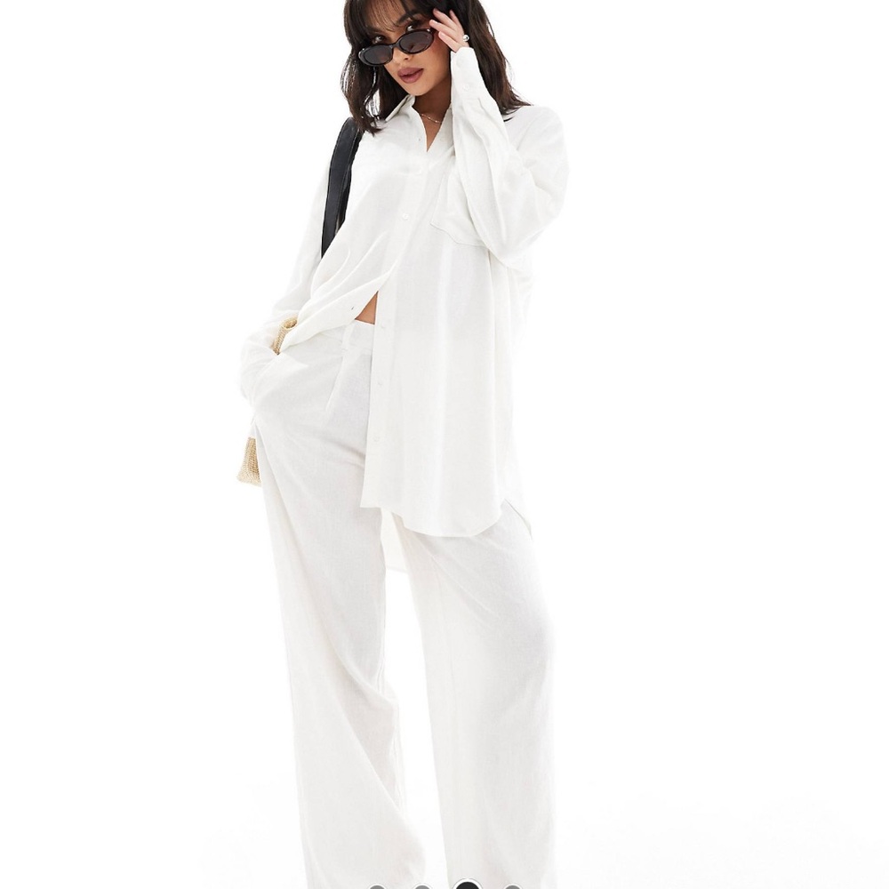 STRADIVARIUS Oversized linen mix shirt
